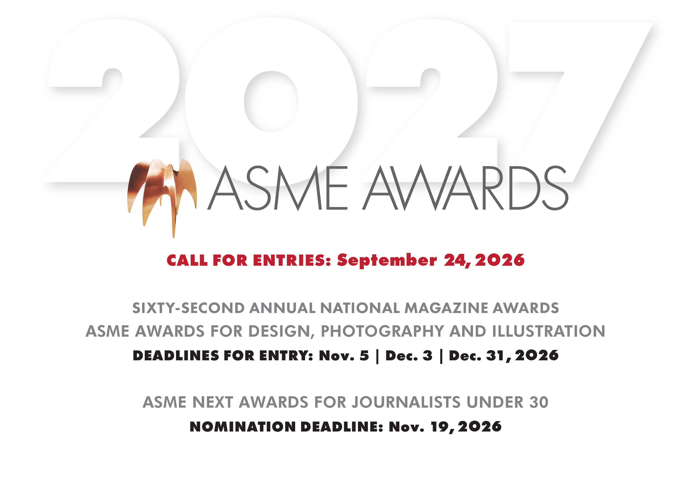 ASME Awards 2027 Dates