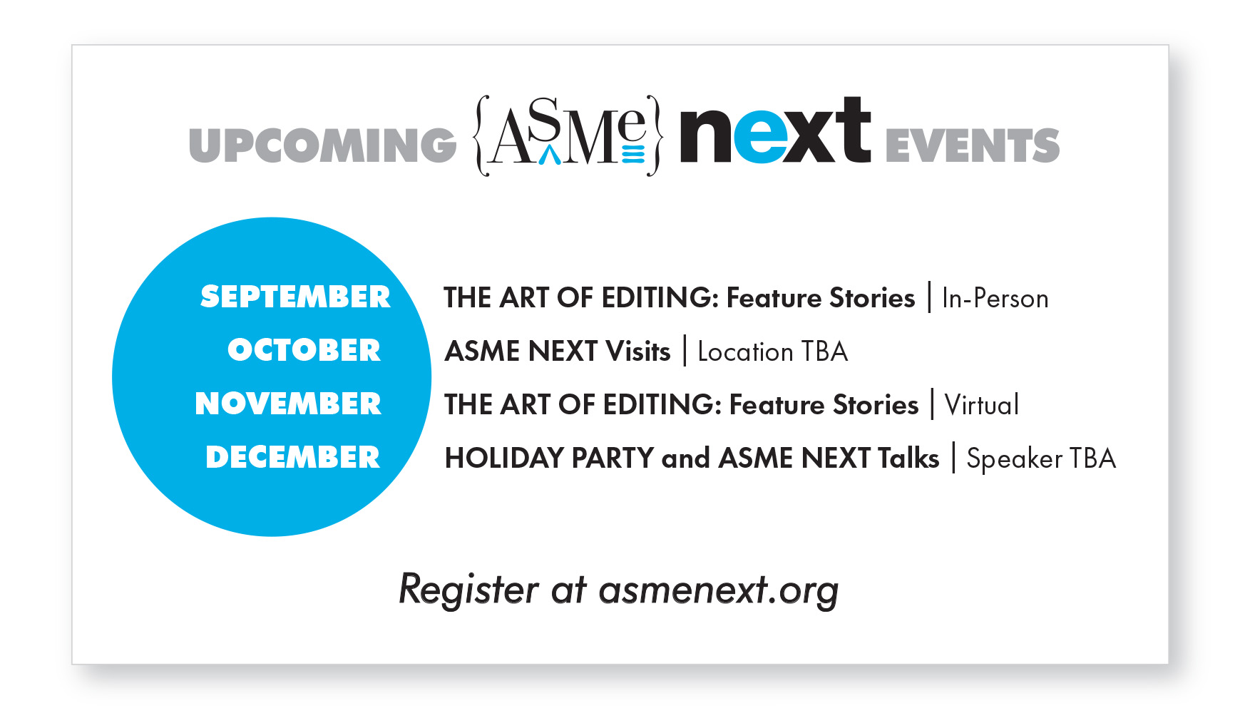 ASME NEXT Events 2025