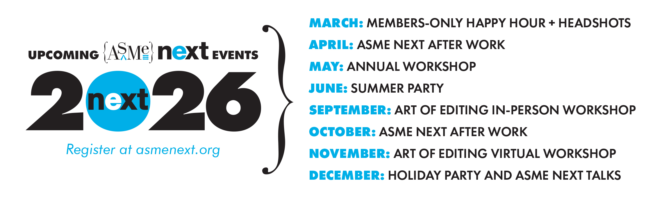 ASME NEXT 2026 Calendar